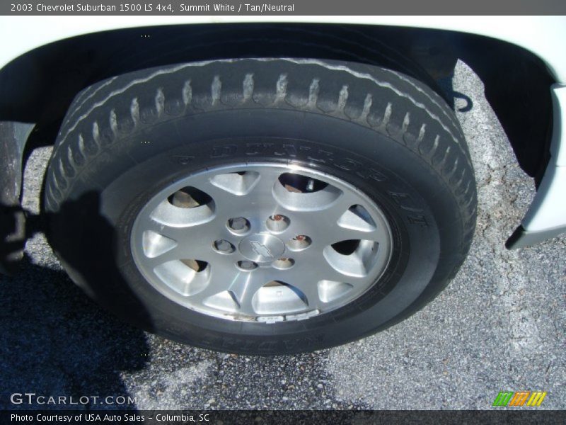 Summit White / Tan/Neutral 2003 Chevrolet Suburban 1500 LS 4x4