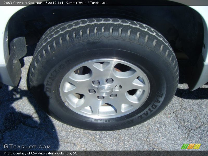 Summit White / Tan/Neutral 2003 Chevrolet Suburban 1500 LS 4x4