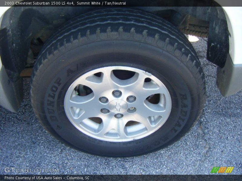 Summit White / Tan/Neutral 2003 Chevrolet Suburban 1500 LS 4x4