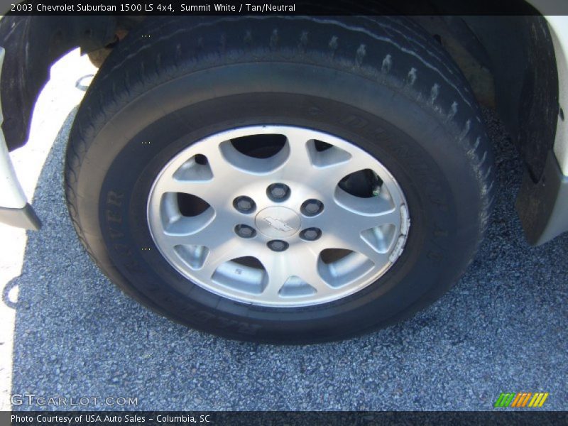 Summit White / Tan/Neutral 2003 Chevrolet Suburban 1500 LS 4x4