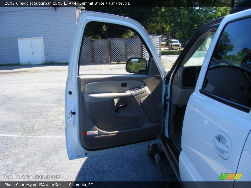 Summit White / Tan/Neutral 2003 Chevrolet Suburban 1500 LS 4x4