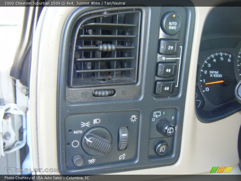 Summit White / Tan/Neutral 2003 Chevrolet Suburban 1500 LS 4x4