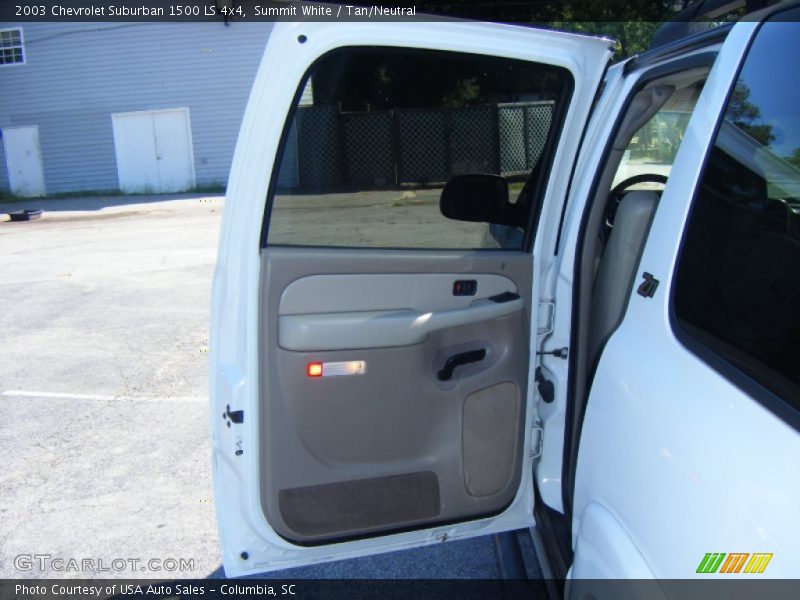 Summit White / Tan/Neutral 2003 Chevrolet Suburban 1500 LS 4x4