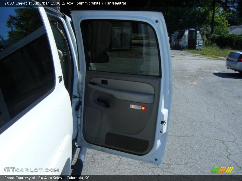 Summit White / Tan/Neutral 2003 Chevrolet Suburban 1500 LS 4x4