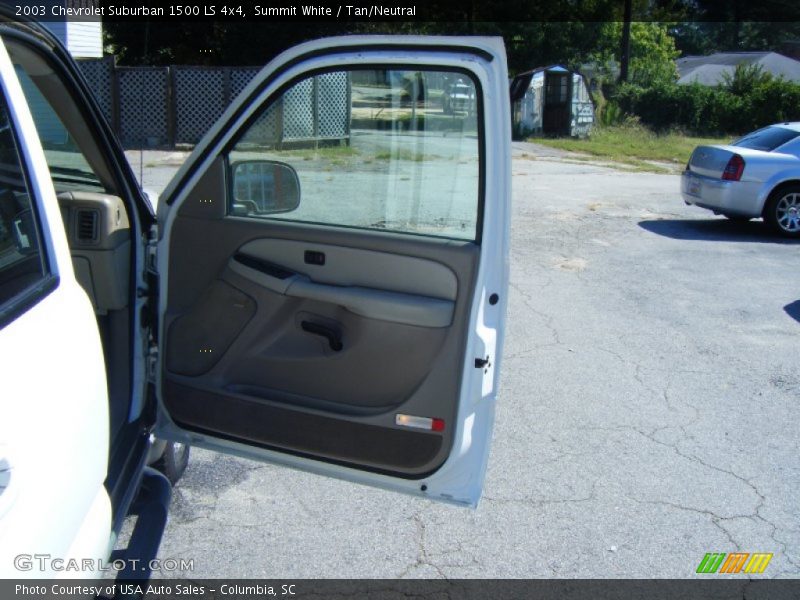 Summit White / Tan/Neutral 2003 Chevrolet Suburban 1500 LS 4x4