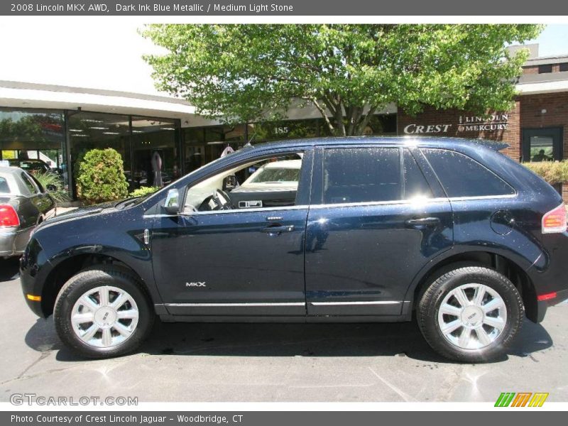Dark Ink Blue Metallic / Medium Light Stone 2008 Lincoln MKX AWD