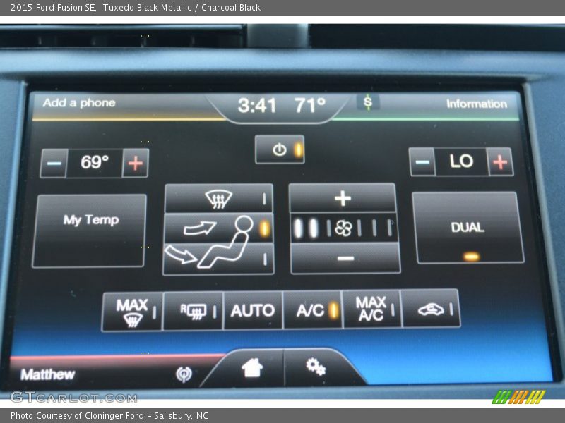 Controls of 2015 Fusion SE