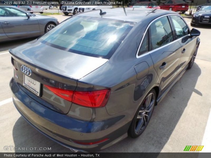 Daytona Gray Pearl / Black/Magma Red 2015 Audi A3 2.0 Premium quattro