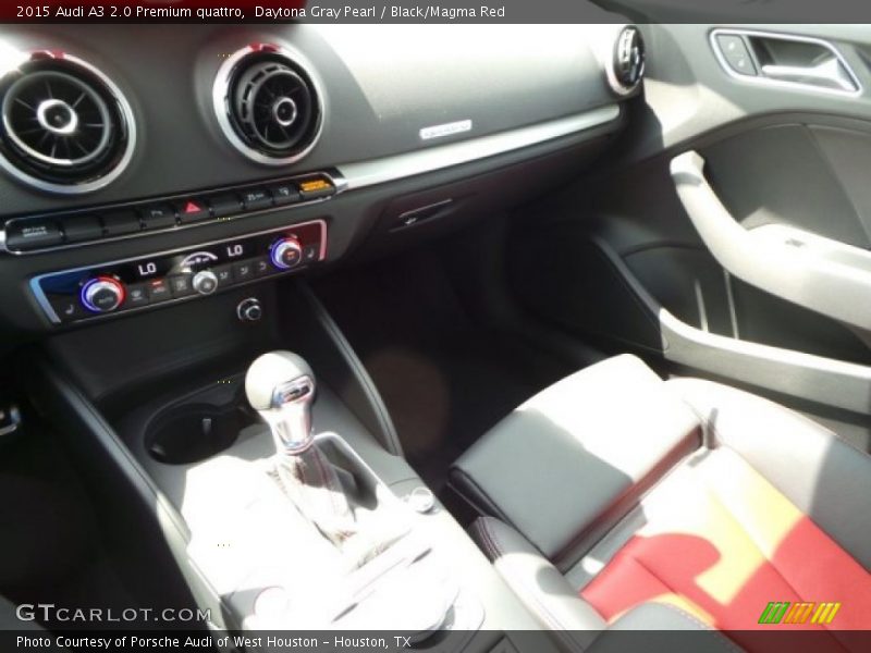 Daytona Gray Pearl / Black/Magma Red 2015 Audi A3 2.0 Premium quattro