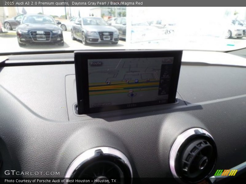 Daytona Gray Pearl / Black/Magma Red 2015 Audi A3 2.0 Premium quattro