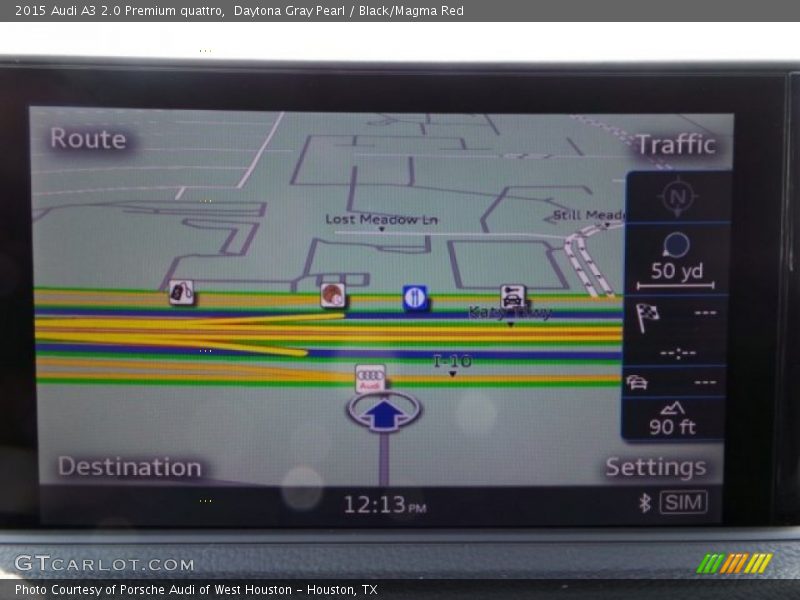 Daytona Gray Pearl / Black/Magma Red 2015 Audi A3 2.0 Premium quattro