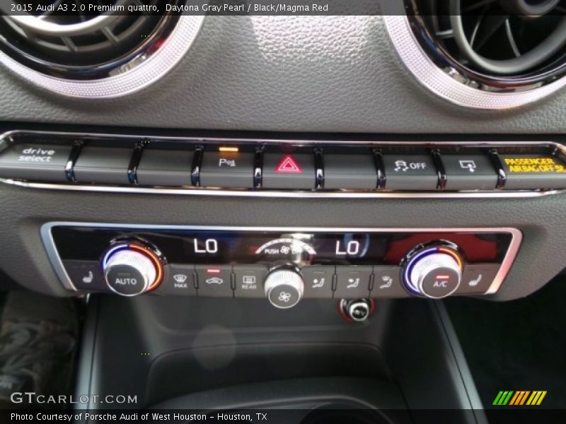 Daytona Gray Pearl / Black/Magma Red 2015 Audi A3 2.0 Premium quattro
