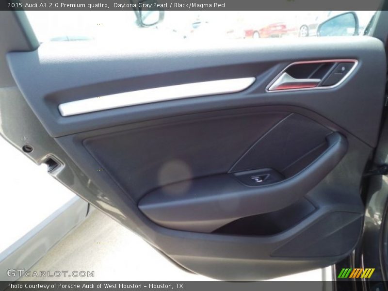 Daytona Gray Pearl / Black/Magma Red 2015 Audi A3 2.0 Premium quattro