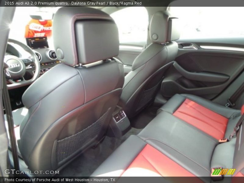 Daytona Gray Pearl / Black/Magma Red 2015 Audi A3 2.0 Premium quattro