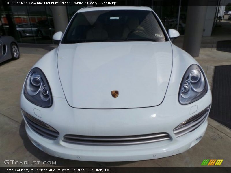 White / Black/Luxor Beige 2014 Porsche Cayenne Platinum Edition