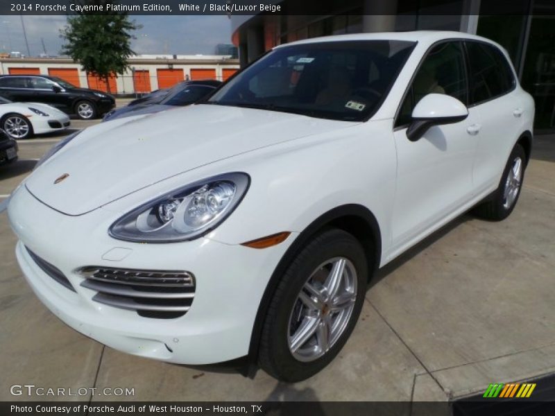 White / Black/Luxor Beige 2014 Porsche Cayenne Platinum Edition