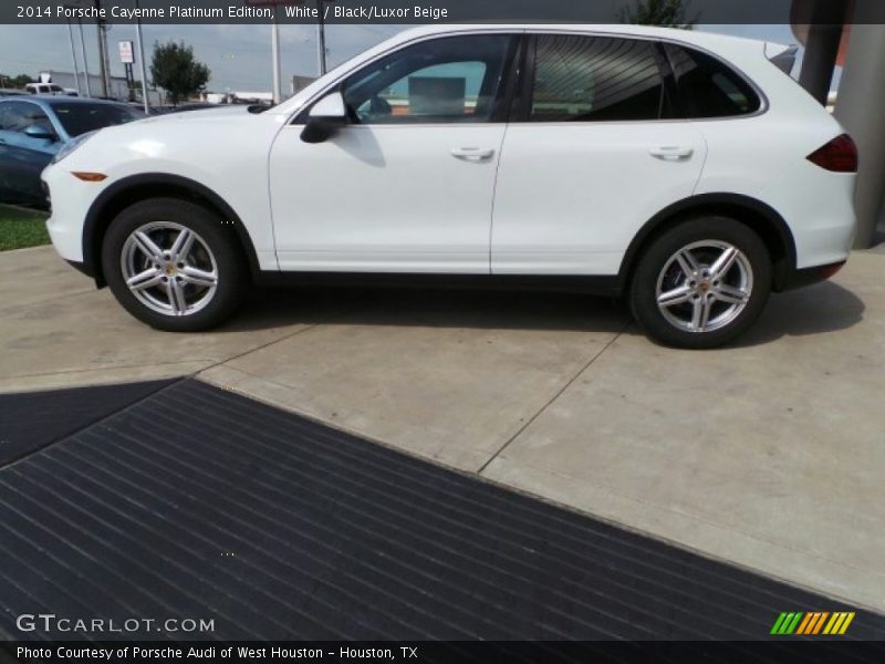 White / Black/Luxor Beige 2014 Porsche Cayenne Platinum Edition