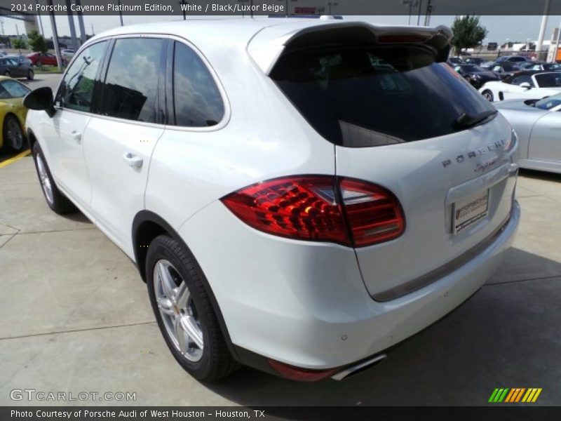 White / Black/Luxor Beige 2014 Porsche Cayenne Platinum Edition