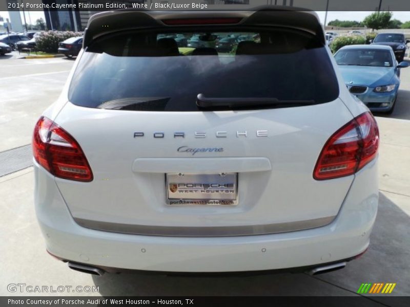 White / Black/Luxor Beige 2014 Porsche Cayenne Platinum Edition