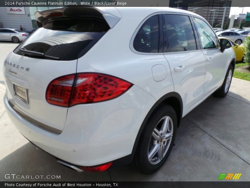 White / Black/Luxor Beige 2014 Porsche Cayenne Platinum Edition