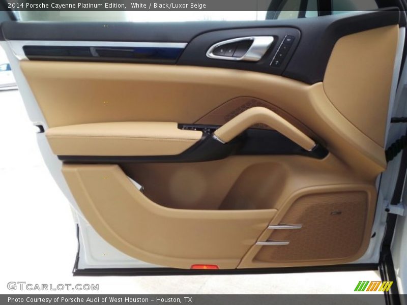 White / Black/Luxor Beige 2014 Porsche Cayenne Platinum Edition