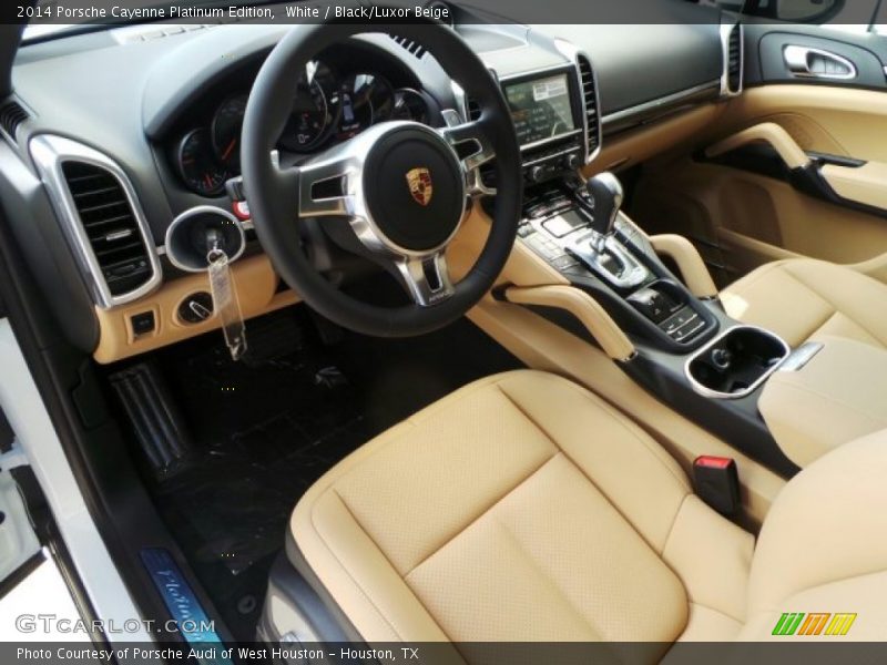 White / Black/Luxor Beige 2014 Porsche Cayenne Platinum Edition