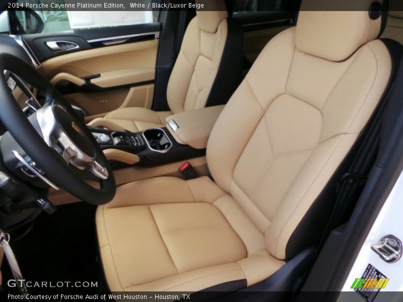 White / Black/Luxor Beige 2014 Porsche Cayenne Platinum Edition