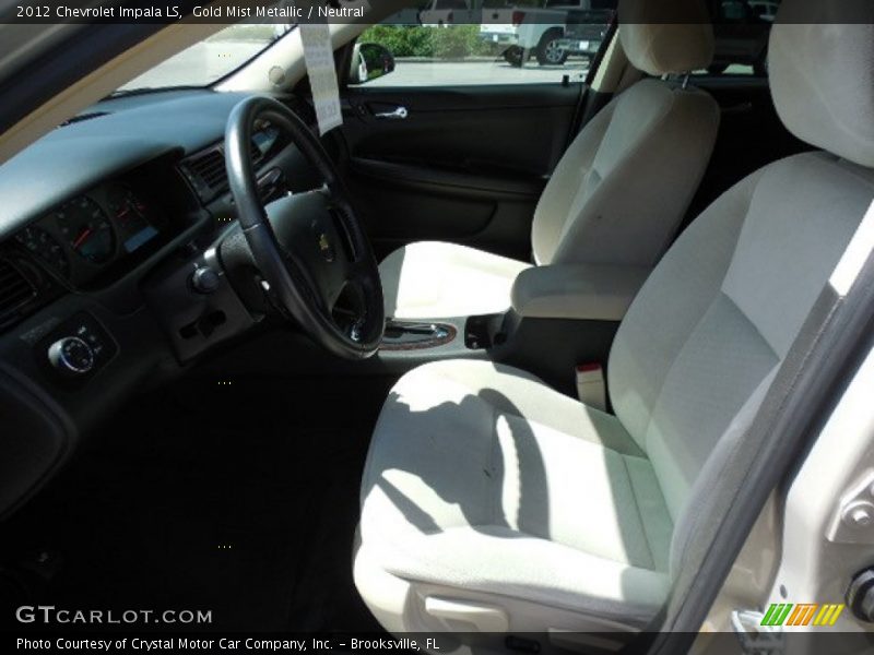 Gold Mist Metallic / Neutral 2012 Chevrolet Impala LS