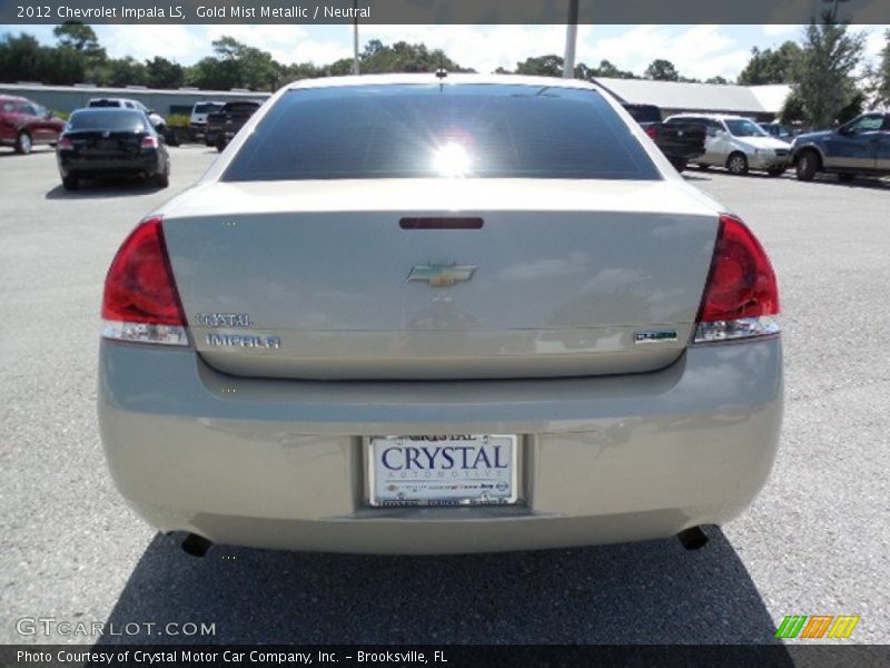 Gold Mist Metallic / Neutral 2012 Chevrolet Impala LS