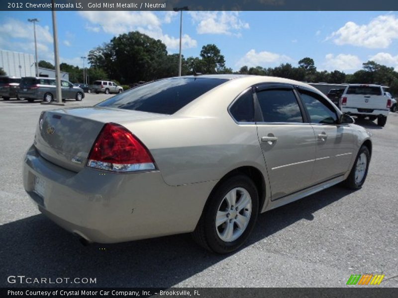 Gold Mist Metallic / Neutral 2012 Chevrolet Impala LS