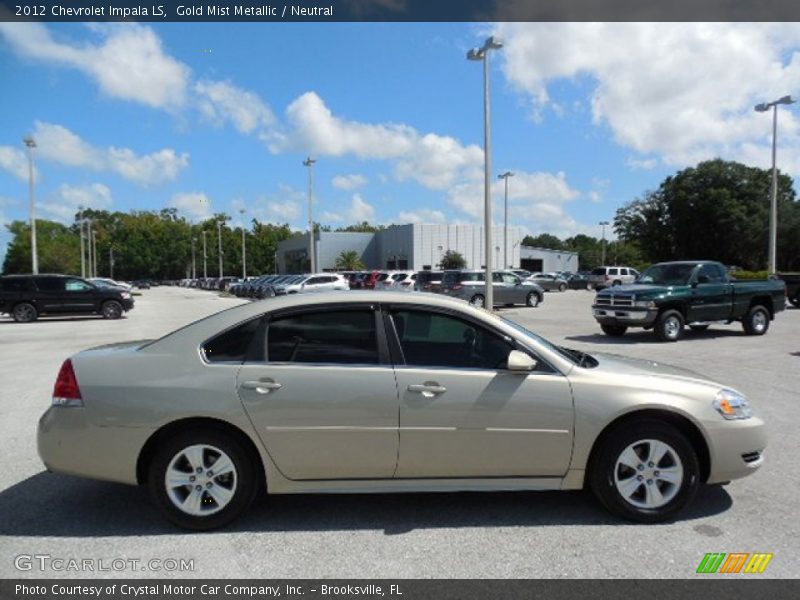 Gold Mist Metallic / Neutral 2012 Chevrolet Impala LS