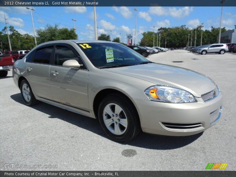 Gold Mist Metallic / Neutral 2012 Chevrolet Impala LS