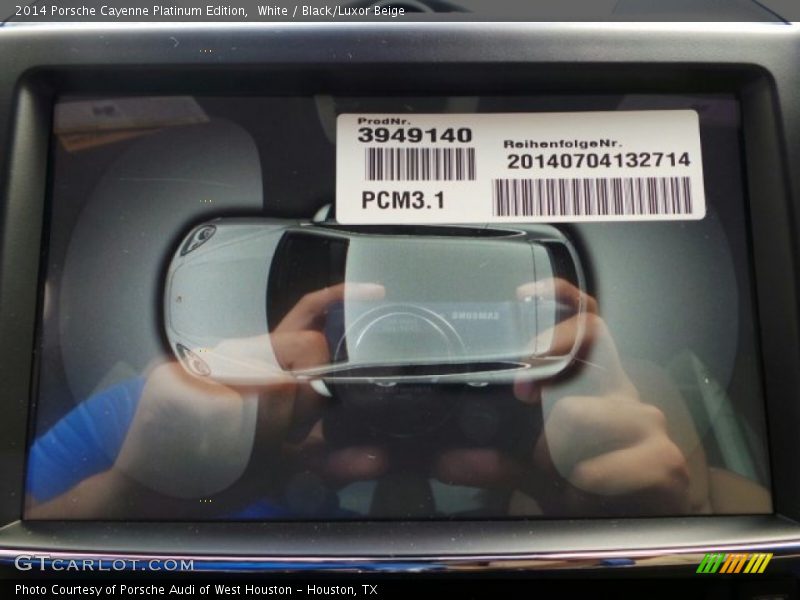 White / Black/Luxor Beige 2014 Porsche Cayenne Platinum Edition