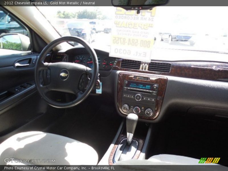 Gold Mist Metallic / Neutral 2012 Chevrolet Impala LS