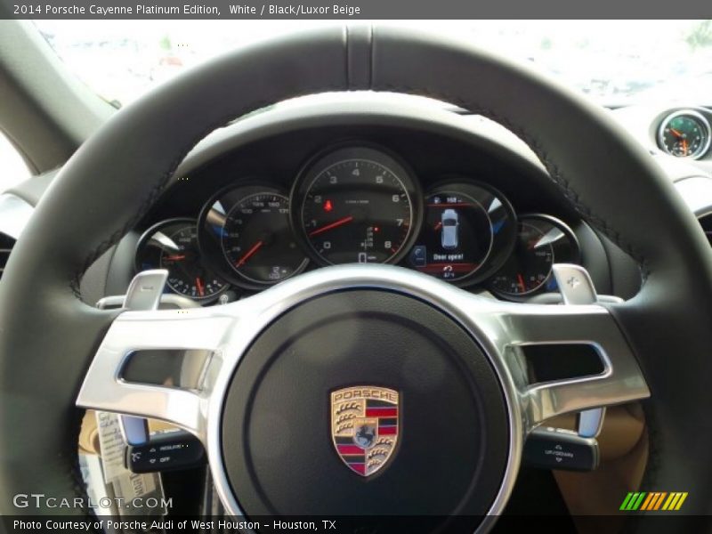 White / Black/Luxor Beige 2014 Porsche Cayenne Platinum Edition