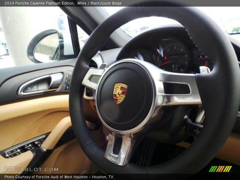 White / Black/Luxor Beige 2014 Porsche Cayenne Platinum Edition