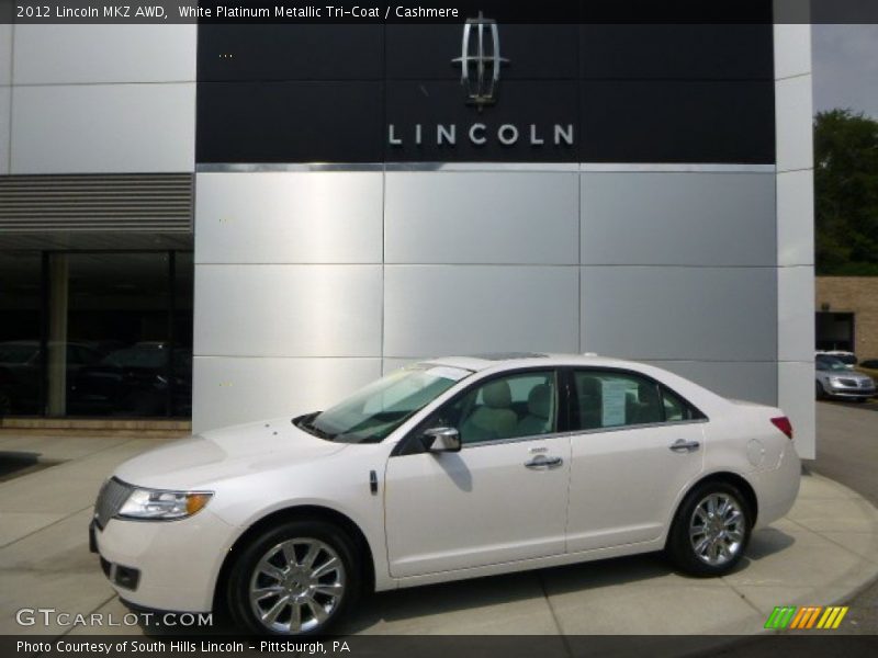 White Platinum Metallic Tri-Coat / Cashmere 2012 Lincoln MKZ AWD