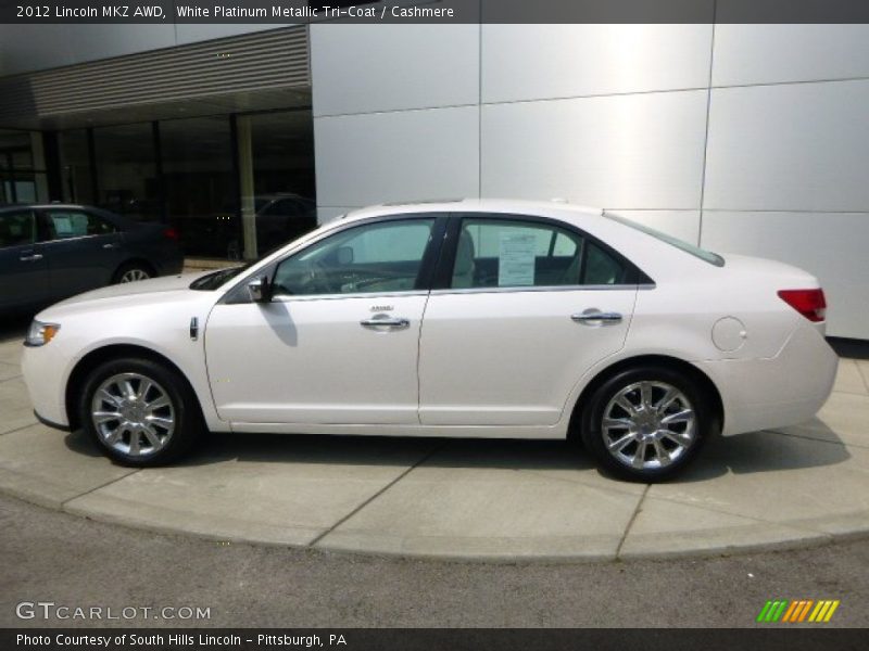 White Platinum Metallic Tri-Coat / Cashmere 2012 Lincoln MKZ AWD