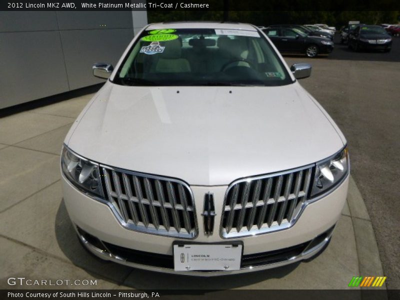 White Platinum Metallic Tri-Coat / Cashmere 2012 Lincoln MKZ AWD