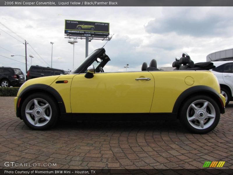 Liquid Yellow / Black/Panther Black 2006 Mini Cooper Convertible
