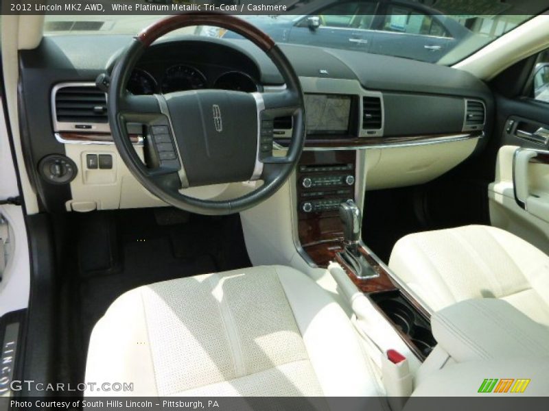 White Platinum Metallic Tri-Coat / Cashmere 2012 Lincoln MKZ AWD