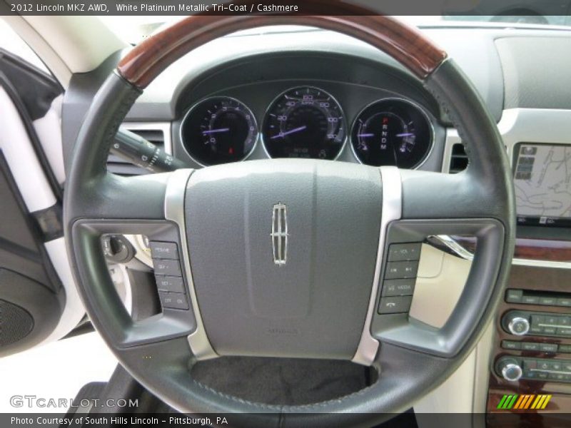 White Platinum Metallic Tri-Coat / Cashmere 2012 Lincoln MKZ AWD