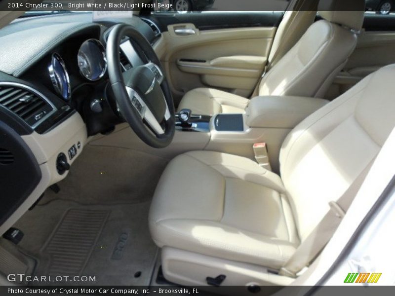 Bright White / Black/Light Frost Beige 2014 Chrysler 300