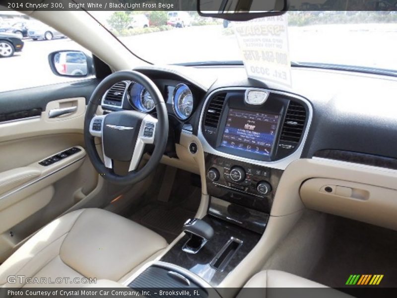Bright White / Black/Light Frost Beige 2014 Chrysler 300