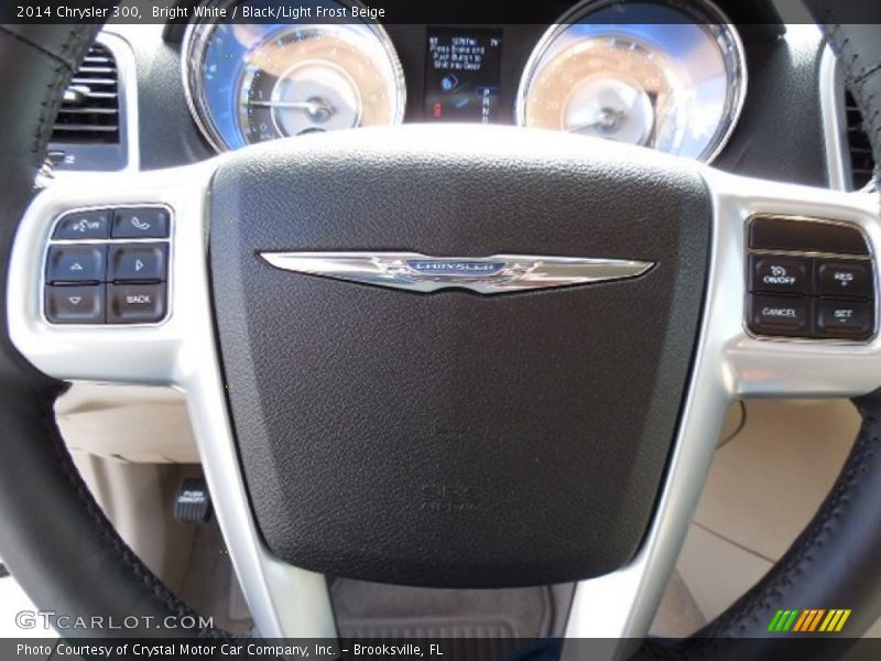 Bright White / Black/Light Frost Beige 2014 Chrysler 300