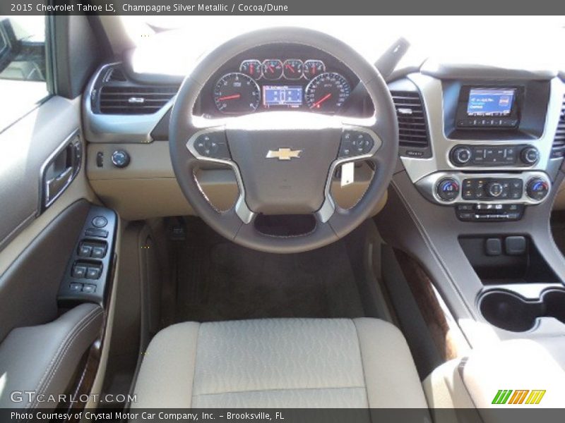 Champagne Silver Metallic / Cocoa/Dune 2015 Chevrolet Tahoe LS