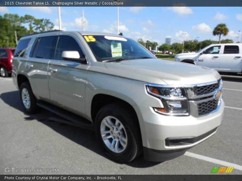 Champagne Silver Metallic / Cocoa/Dune 2015 Chevrolet Tahoe LS