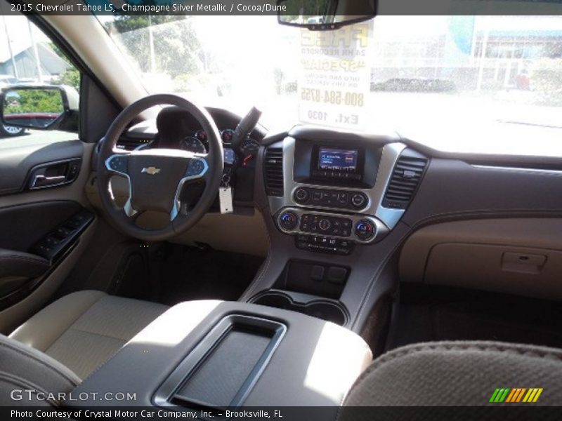 Champagne Silver Metallic / Cocoa/Dune 2015 Chevrolet Tahoe LS