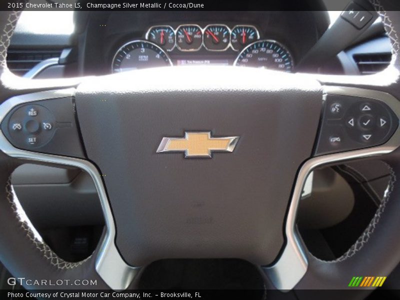 Champagne Silver Metallic / Cocoa/Dune 2015 Chevrolet Tahoe LS