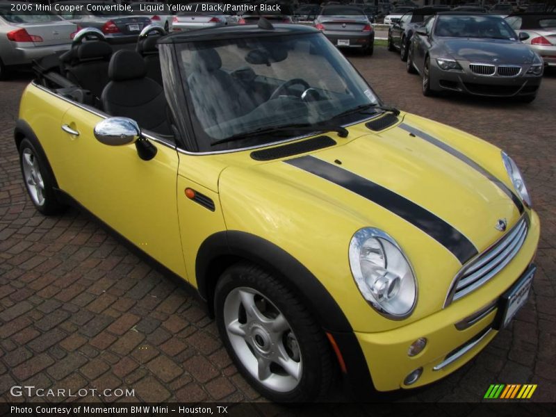 Liquid Yellow / Black/Panther Black 2006 Mini Cooper Convertible